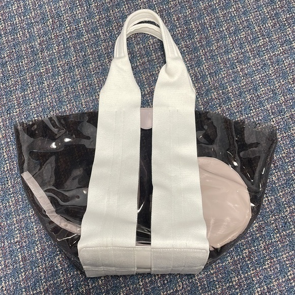 NWT Rebecca Minkoff large tote with attached mini bag inside clear and ivory - Picture 6 of 17